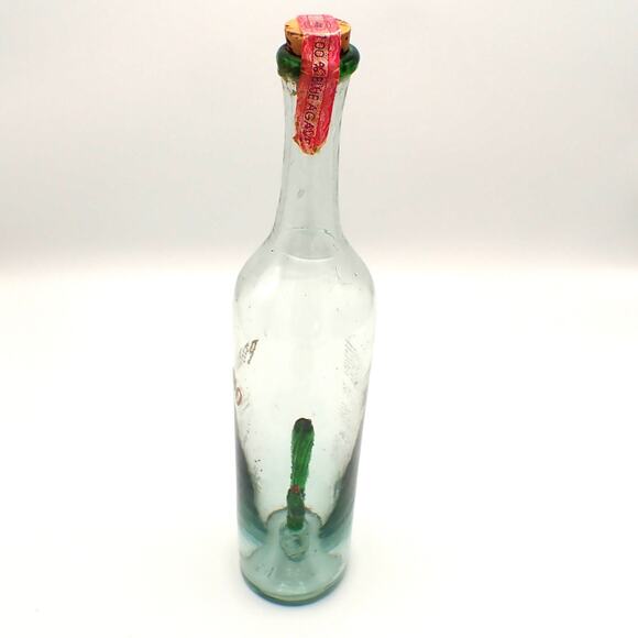 Porfidio Anejo EMPTY Bottle #7583 Green Cactus Hand Blown Art Glass 750ml VG - Picture 5 of 15